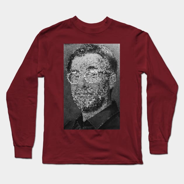 Jurgen Klopp pixel pencil sketch Long Sleeve T-Shirt by tepy 